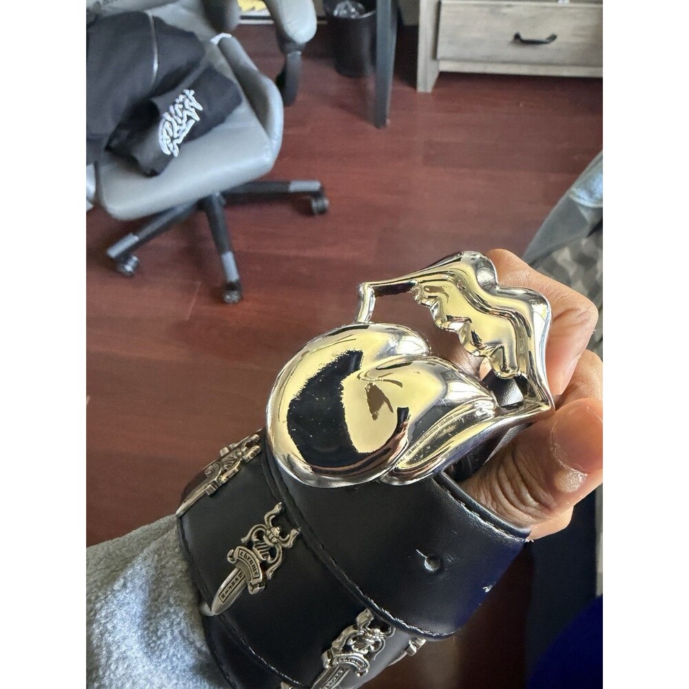 Silver Chrome Mouth Belt